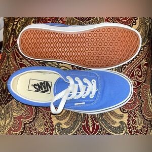 Blue vans, women size 7. Brand new, never worn